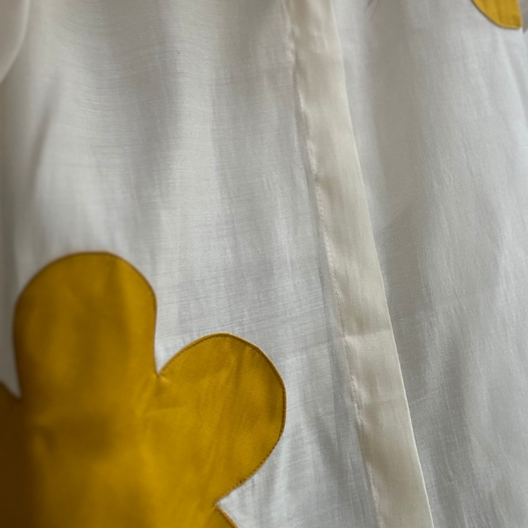 Bloom White and Yellow Floral Motif Shirt