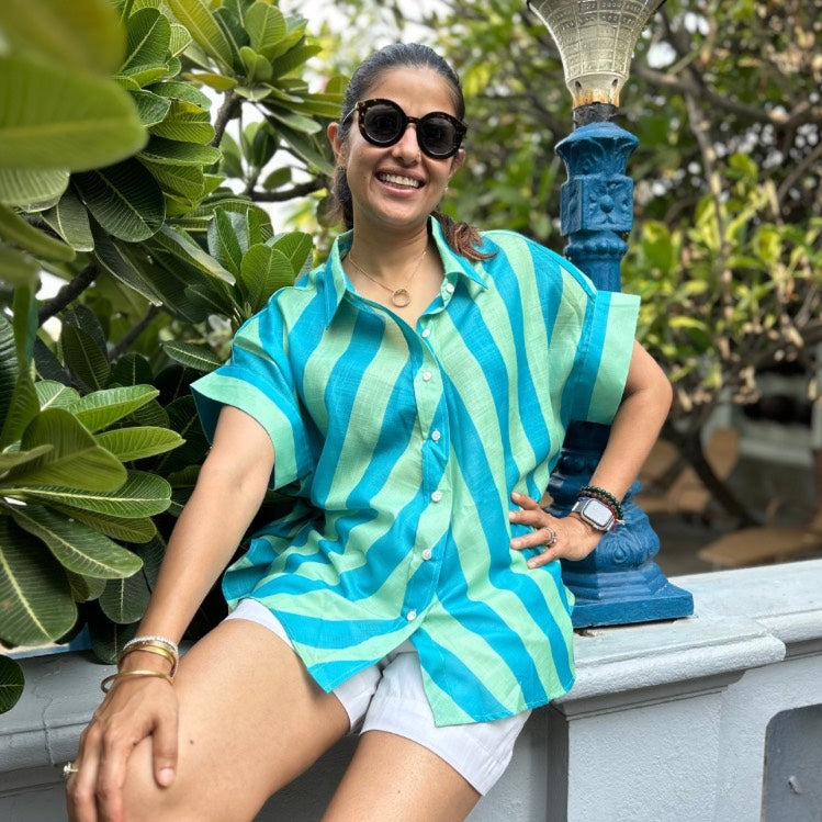Coco Green Stripe Shirt