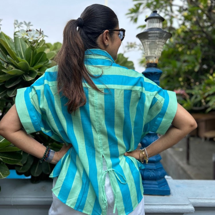 Coco Green Stripe Shirt
