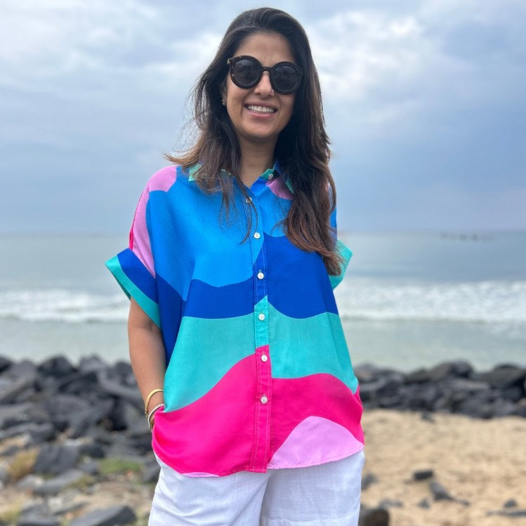 Coco Blue, Pink & Green Shirt