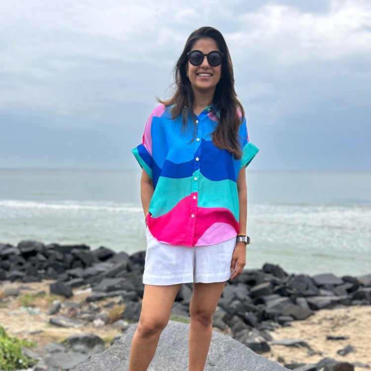 Coco Blue, Pink & Green Shirt