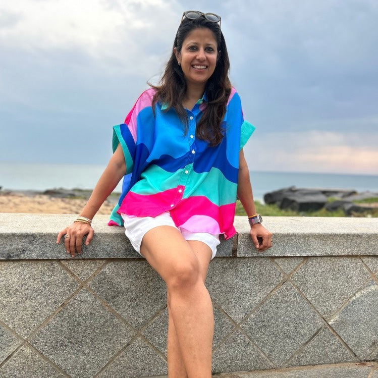 Coco Blue, Pink & Green Shirt