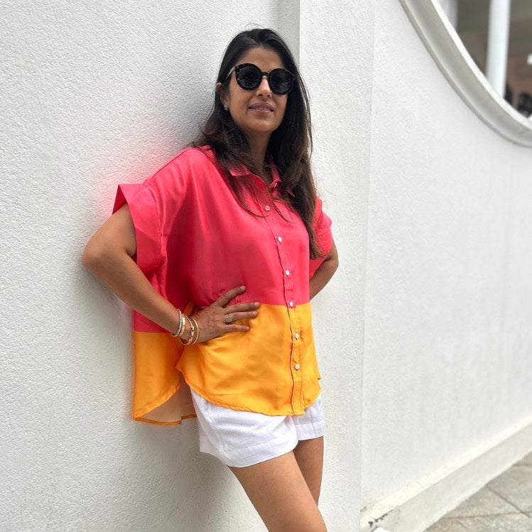Coco Coral & Yellow Shirt