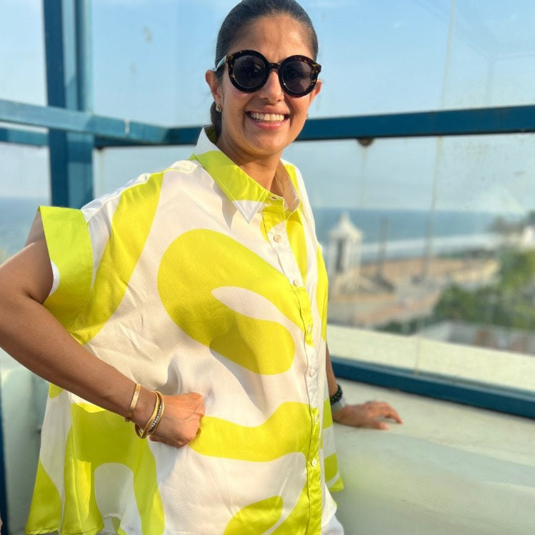 Coco Lime Green & White Shirt