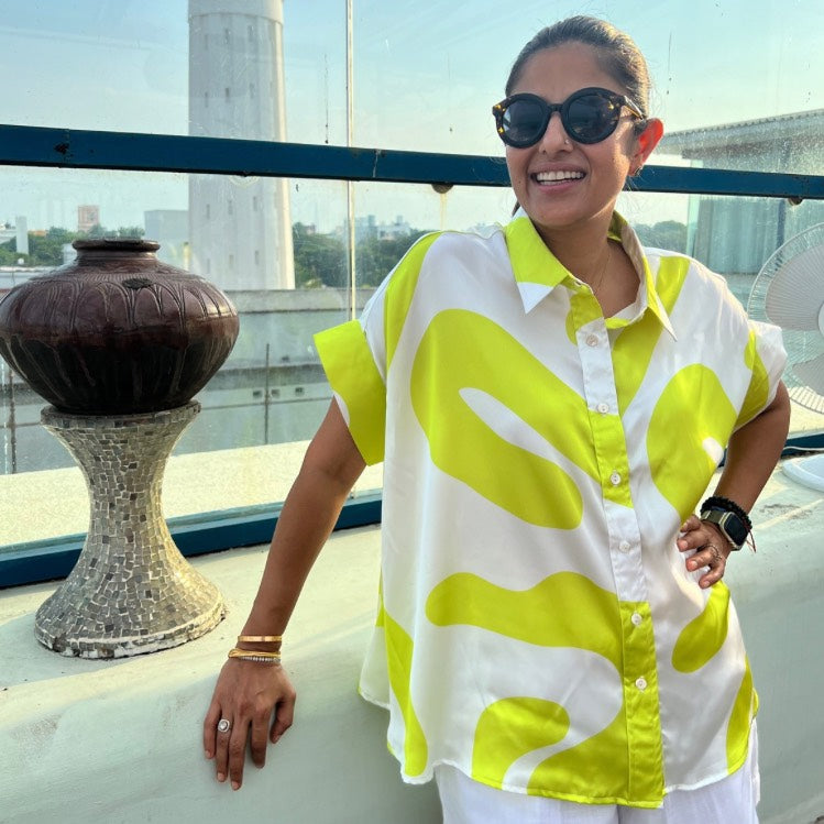 Coco Lime Green & White Shirt