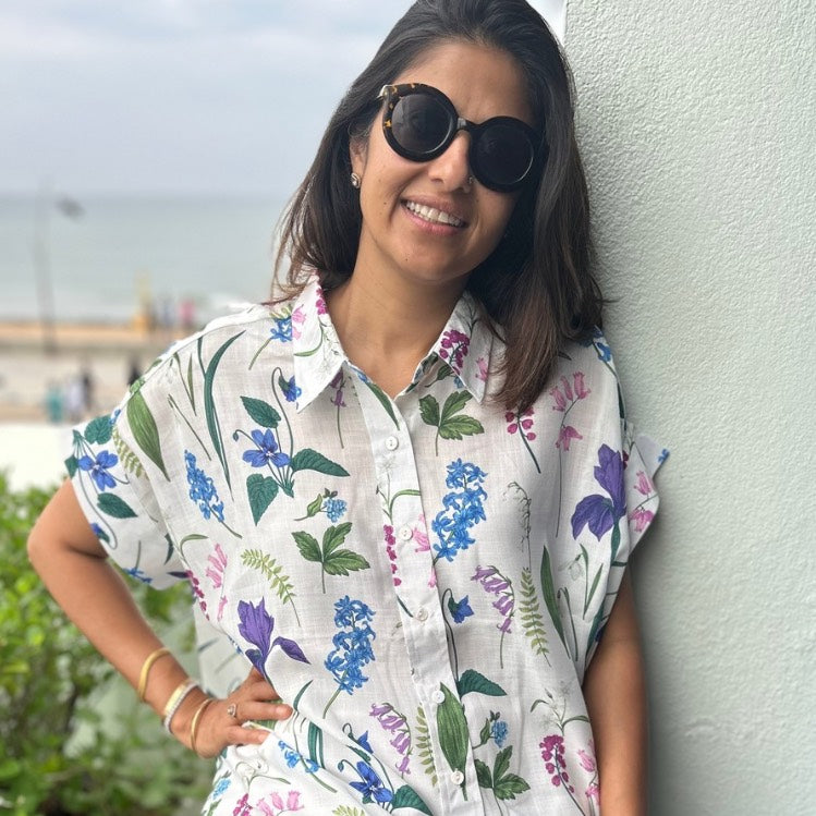 Coco White Floral Shirt