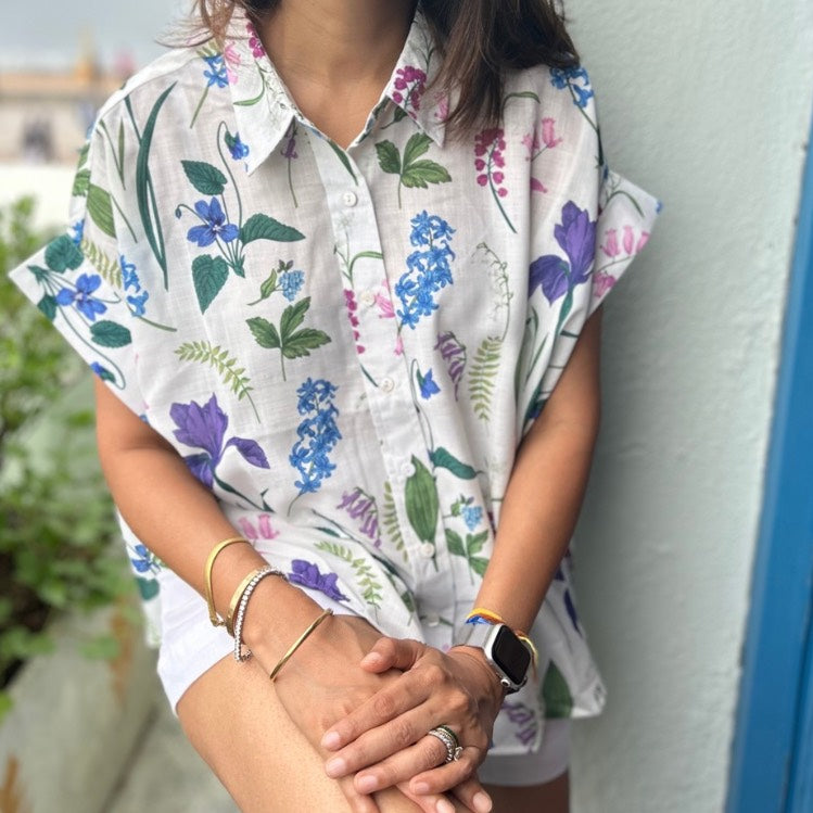 Coco White Floral Shirt