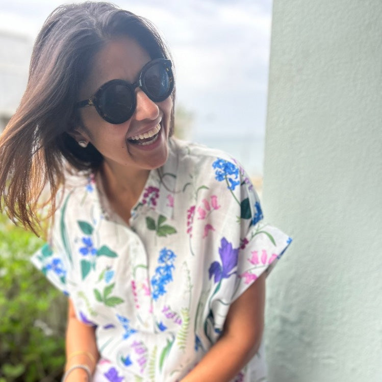 Coco White Floral Shirt