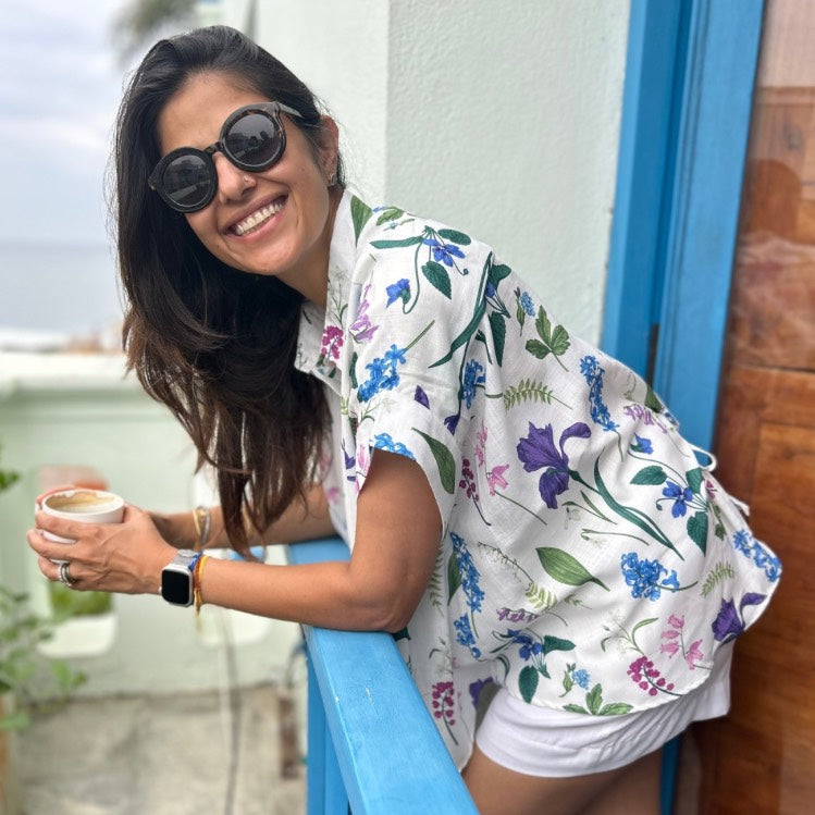Coco White Floral Shirt