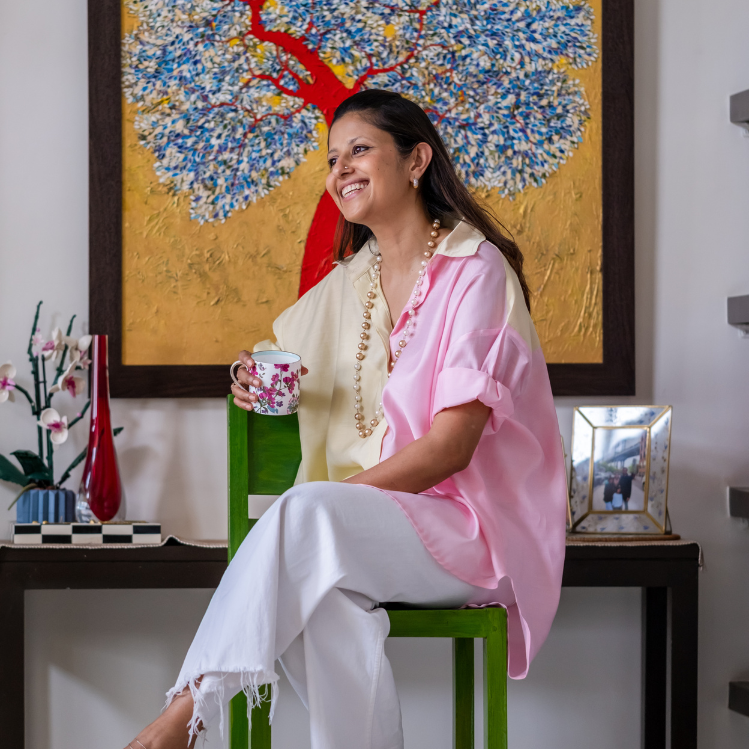 Mira Baby Pink & Mint Green Cotton Shirt