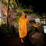 Chandini Festive Kaftan Dress | Pure Modal Satin by Poppy & Co