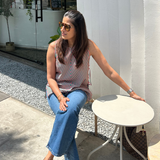 The Double Bowie Summer Top – Inverted V Stripe Print