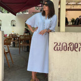 Bluebell Kaftan Dress | Pure Cotton | Poppy & Co.