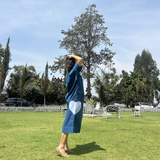 The Wanderheart Kaftan — Blue Cotton Kaftan Dress | Poppy & Co