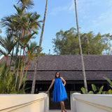 The Amalfi Halter Dress — Cobalt Blue