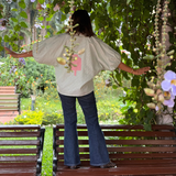 Bubblegum — Oxford Cotton Mint Check Balloon Sleeve Shirt