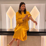 Chandini Festive Kaftan Dress | Pure Modal Satin by Poppy & Co