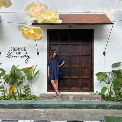 The Blue Daisy Dress| Flared Shirt Dress by Poppy & Co