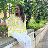 Coco Lime Green & White Polka Print Shirt