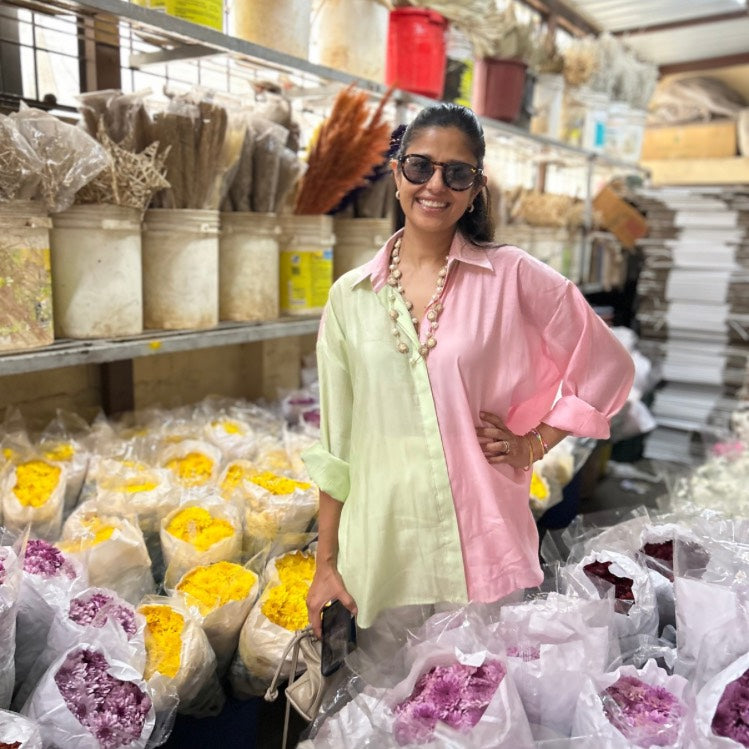 Mira Baby Pink & Mint Green Cotton Shirt