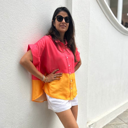 Coco Coral & Yellow Shirt