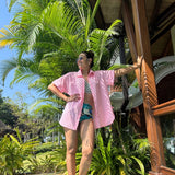Pink & White Brookie Seersucker Shirt | Poppy & Co.