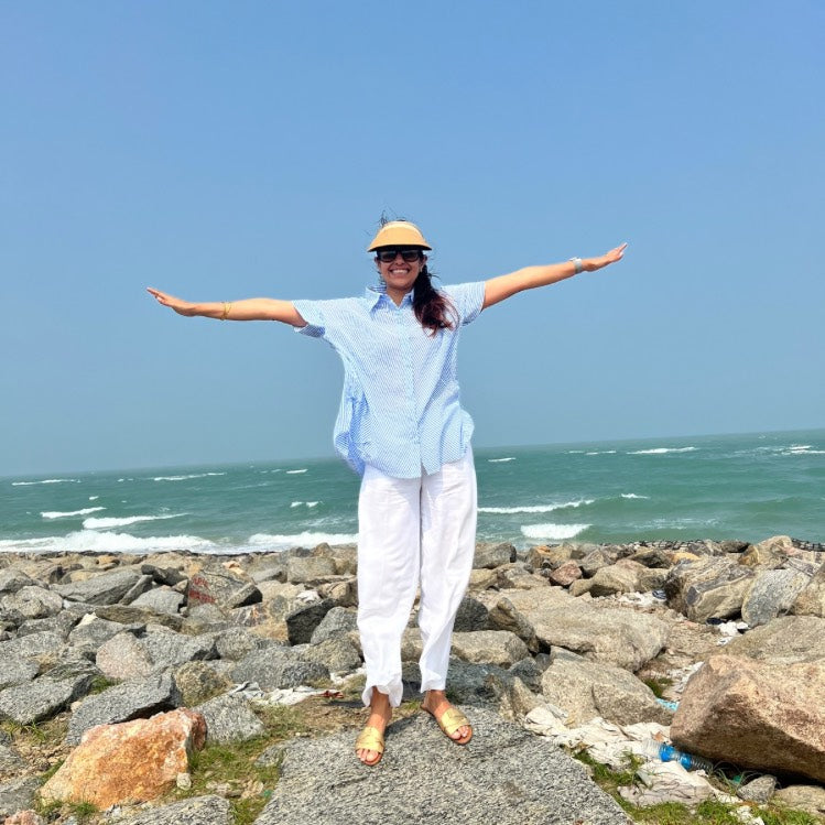 Brookie Seersucker Shirt with Side Bows | Poppy & Co.