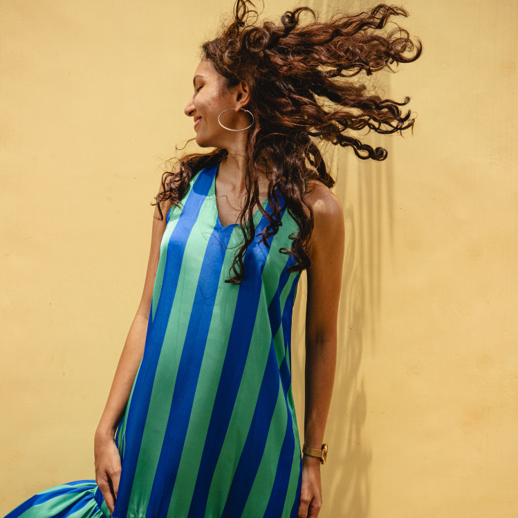 Jolene Emerald Green & Blue Dress