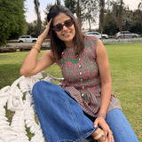 Poppy Peplum Top — Pink & Green Stripe Smocked Cotton Top | Poppy & Co