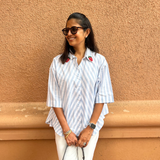 Sundae Shirt Blue & White Stripe - Poppy & Co